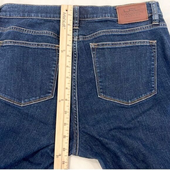 Lauren Ralph Lauren Straight Leg Jeans Classic Dark Wash Blue Stretch Denim 10 - Picture 11 of 14